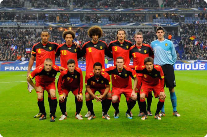 teamfoto voor Belgium