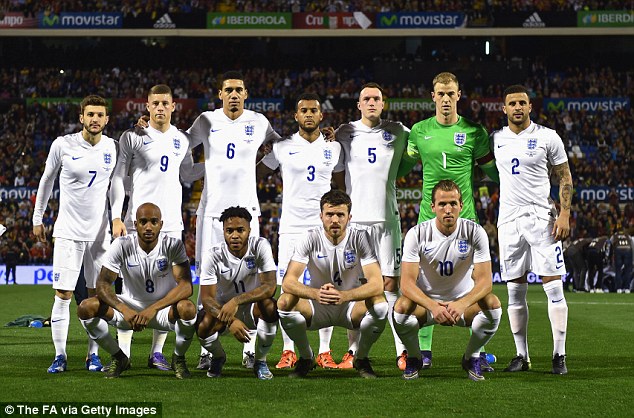 teamfoto voor England