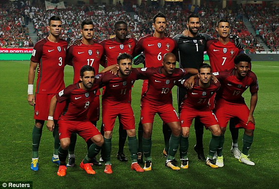 teamfoto voor Portugal
